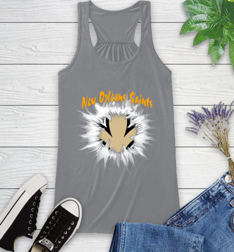 New Orleans Saints NFL Football Adoring Fan Rip Sports Racerback Tank 4