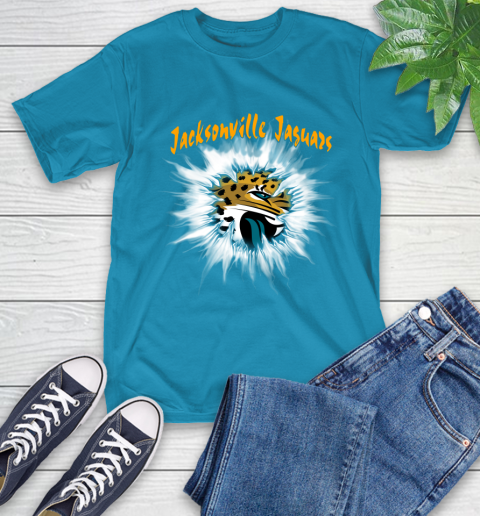 Jacksonville Jaguars NFL Football Adoring Fan Rip Sports T-Shirt 9