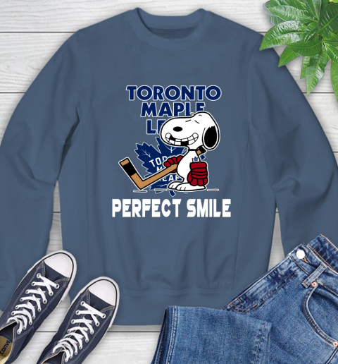 NHL Toronto Maple Leafs Snoopy Perfect Smile The Peanuts Movie Hockey T Shirt Sweatshirt 8