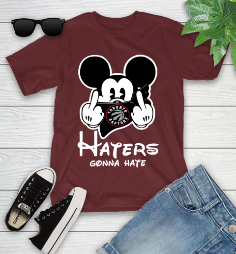 NBA Toronto Raptors Haters Gonna Hate Mickey Mouse Disney Basketball T Shirt Youth T-Shirt 14