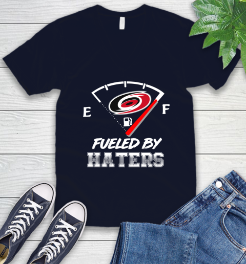 Carolina Hurricanes NHL Hockey Fueled By Haters Sports V-Neck T-Shirt 2