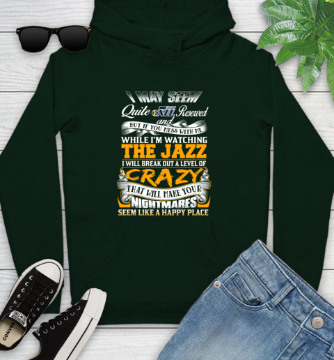 Utah Jazz NBA Basketball Don't Mess With Me While I'm Watching My Team Youth Hoodie 14