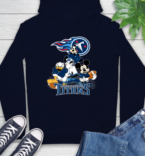 NFL Tennessee Titans Mickey Mouse Donald Duck Goofy Football Shirt Hoodie 3