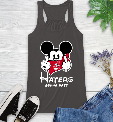 MLB Cleveland Indians Haters Gonna Hate Mickey Mouse Disney Baseball T Shirt_000 Racerback Tank 11