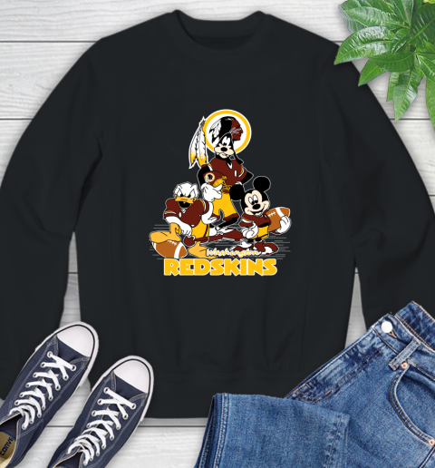 NFL Washington Redskins Mickey Mouse Donald Duck Goofy Football Shirt Sweatshirt