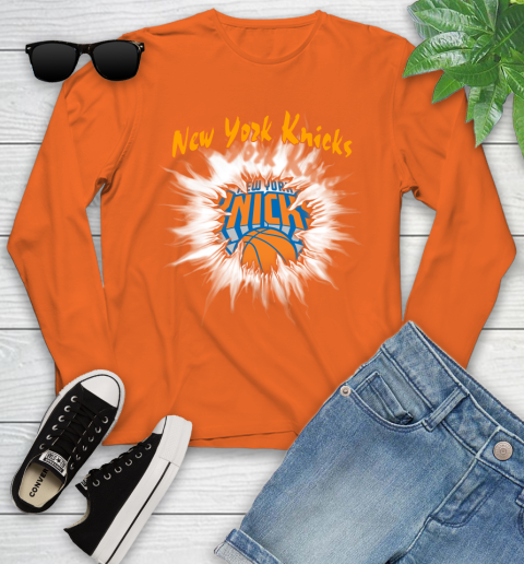 New York Knicks NBA Basketball Rip Sports Youth Long Sleeve 3