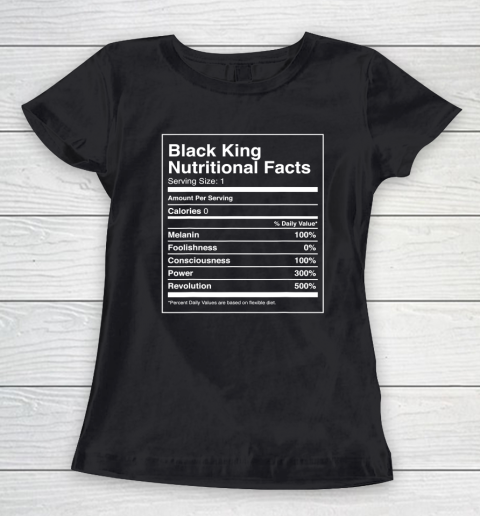 Black King Nutritional Facts Black Pride Women's T-Shirt