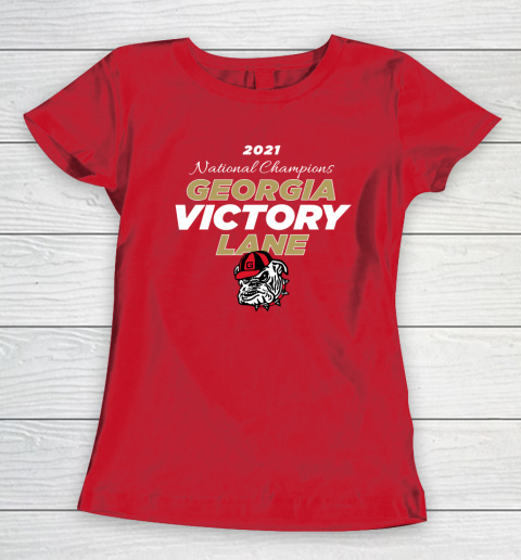 Uga National Championship Georgia Bulldogs Victory Lane 2022 Women's T-Shirt 15