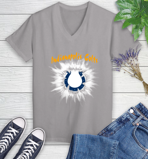 Indianapolis Colts NFL Football Adoring Fan Rip Sports Women's V-Neck T-Shirt 4