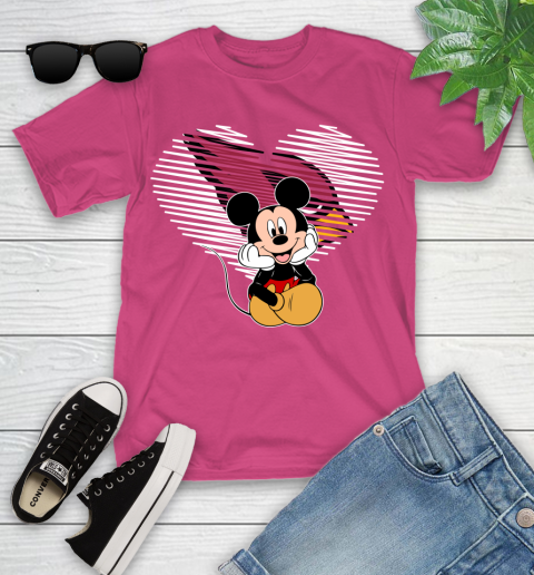NFL Arizona Cardinals The Heart Mickey Mouse Disney Football T Shirt_000 Youth T-Shirt 11