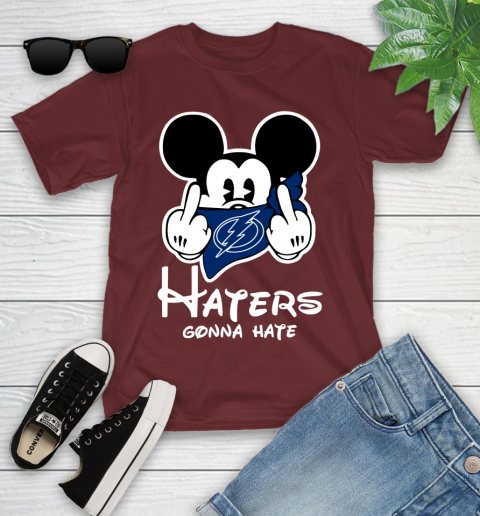 NHL Tampa Bay Lightning Haters Gonna Hate Mickey Mouse Disney Hockey T Shirt Youth T-Shirt 14