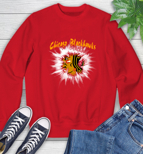 Chicago Blackhawks NHL Hockey Adoring Fan Rip Sports Sweatshirt 10