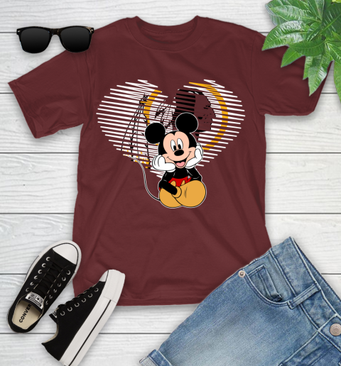 NFL Washington Redskins The Heart Mickey Mouse Disney Football T Shirt_000 Youth T-Shirt 14