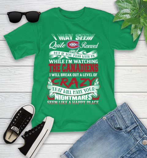 Montreal Canadiens NHL Hockey Don't Mess With Me While I'm Watching My Team Youth T-Shirt 8