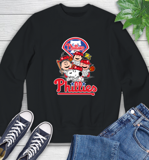 MLB Philadelphia Phillies Snoopy Charlie Brown Woodstock The Peanuts Movie Baseball T Shirt_000 Sweatshirt