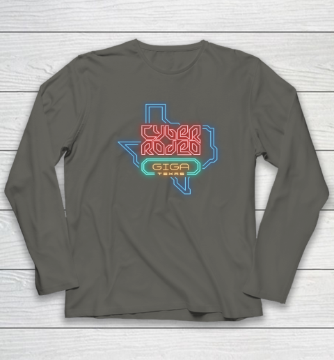 Cyber Rodeo Shirt Elon Musk Giga Texas Tesla Event Long Sleeve T-Shirt 4