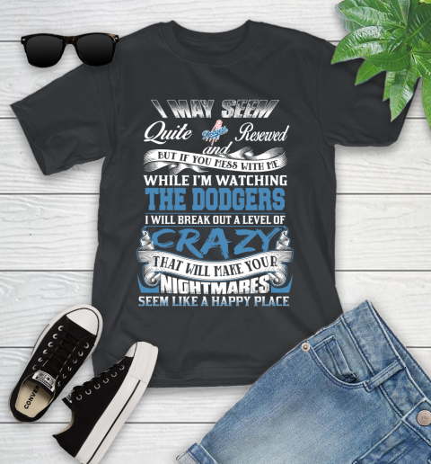 Los Angeles Dodgers MLB Baseball Don't Mess With Me While I'm Watching My Team Youth T-Shirt