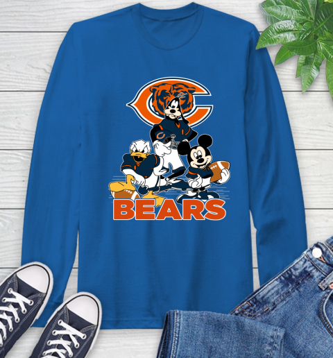 NFL Chicago Bears Mickey Mouse Donald Duck Goofy Football Shirt Long Sleeve T-Shirt 10