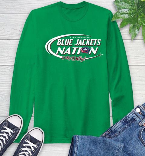 NHL A True Friend Of The Columbus Blue Jackets Dilly Dilly Hockey Sports Long Sleeve T-Shirt 8