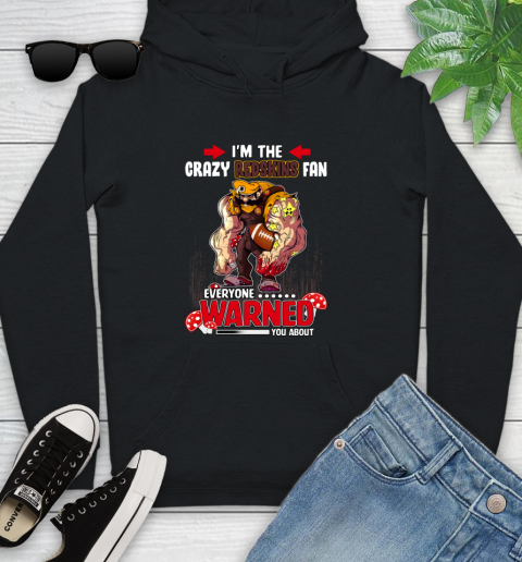 Washington Redskins NFL Football Mario I'm The Crazy Fan Everyone Warned You About Youth Hoodie