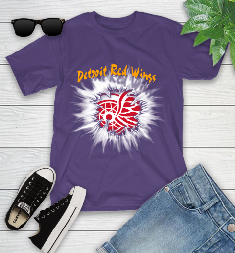 Detroit Red Wings NHL Hockey Adoring Fan Rip Sports Youth T-Shirt 3