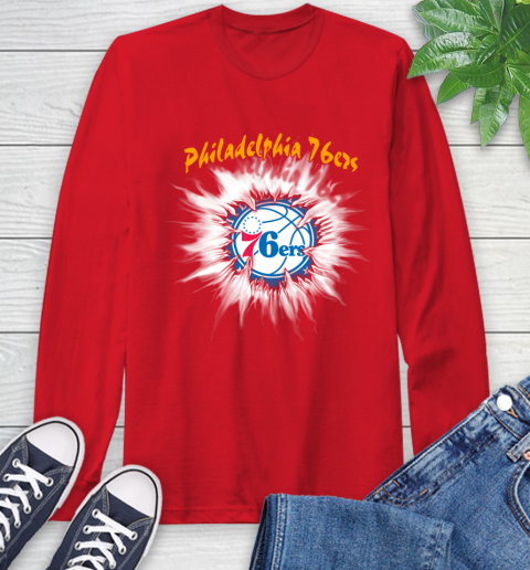 Philadelphia 76ers NBA Basketball Rip Sports Long Sleeve T-Shirt 11