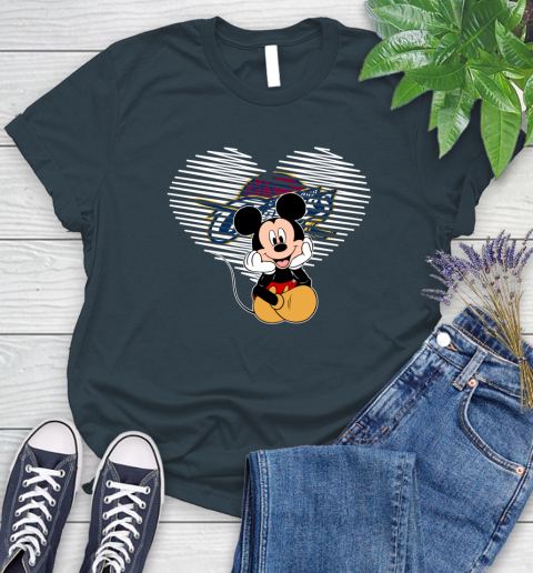 NBA Cleveland Cavaliers The Heart Mickey Mouse Disney Basketball Women's T-Shirt 11