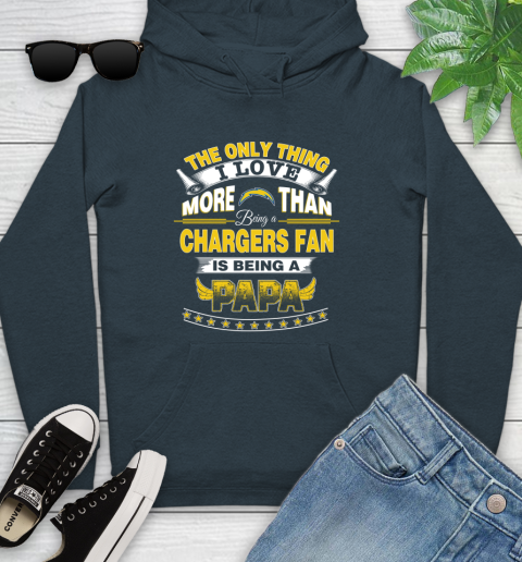 NFL The Only Thing I Love More Than Being A Los Angeles Chargers Fan Is Being A Papa Football Youth Hoodie 10