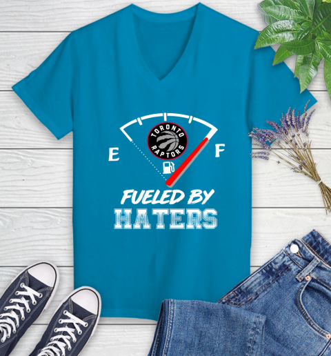 Toronto Raptors NBA Basketball Fueled By Haters Sports Women's V-Neck T-Shirt 7