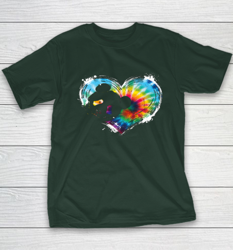 Valentine Day Panda Animal Lover Asian Bear Wildlife Tie Dye Youth T-Shirt 3