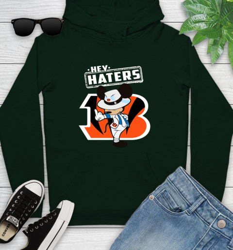 NFL Hey Haters Mickey Football Sports Cincinnati Bengals Youth Hoodie 14