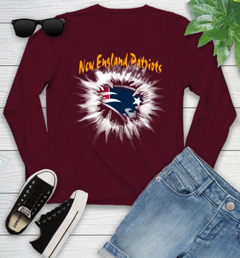 New England Patriots NFL Football Adoring Fan Rip Sports Youth Long Sleeve 6