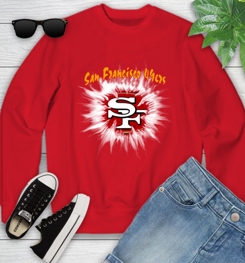 San Francisco 49ers NFL Football Adoring Fan Rip Sports Youth Sweatshirt 8