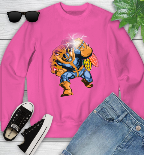 Chicago Blackhawks NHL Hockey Thanos Avengers Infinity War Marvel Youth Sweatshirt 6
