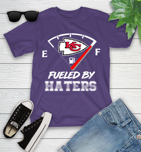 Kansas City Chiefs NFL Football Fueled By Haters Sports Youth T-Shirt 3