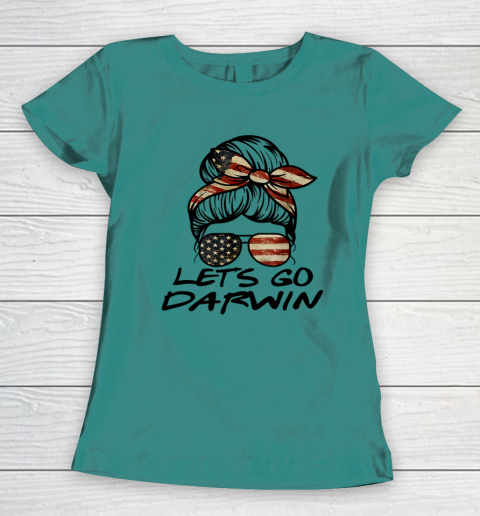 Lets Go Darwin Us Flag Sarcastic Women's T-Shirt 8