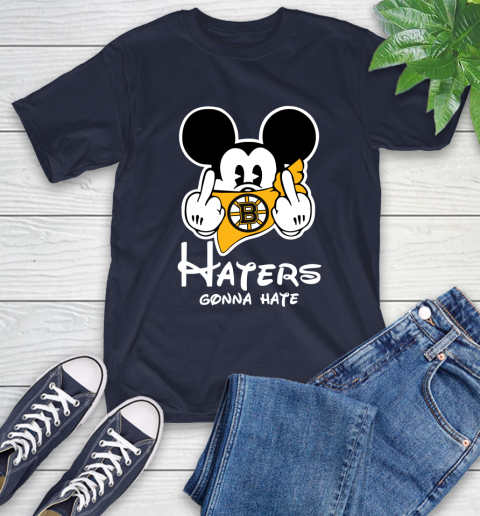 NHL Boston Bruins Haters Gonna Hate Mickey Mouse Disney Hockey T Shirt T-Shirt 3