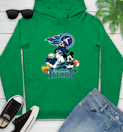 NFL Tennessee Titans Mickey Mouse Donald Duck Goofy Football Shirt Youth Hoodie 9