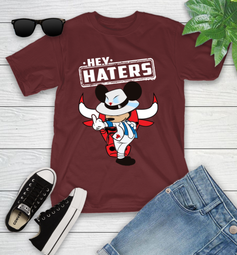 NBA Hey Haters Mickey Basketball Sports Chicago Bulls Youth T-Shirt 14