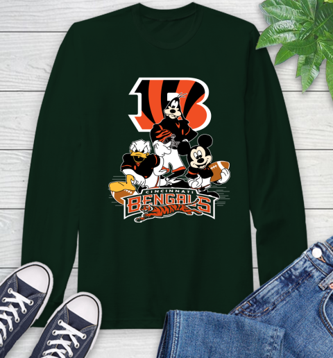Nfl Cincinnati Bengals Mickey Mouse Donald Duck Goofy Football