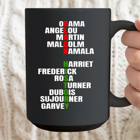 Obama Angelou Inspirational African Black History Month Ceramic Mug 15oz 2