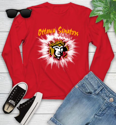 Ottawa Senators NHL Hockey Adoring Fan Rip Sports Youth Long Sleeve 11