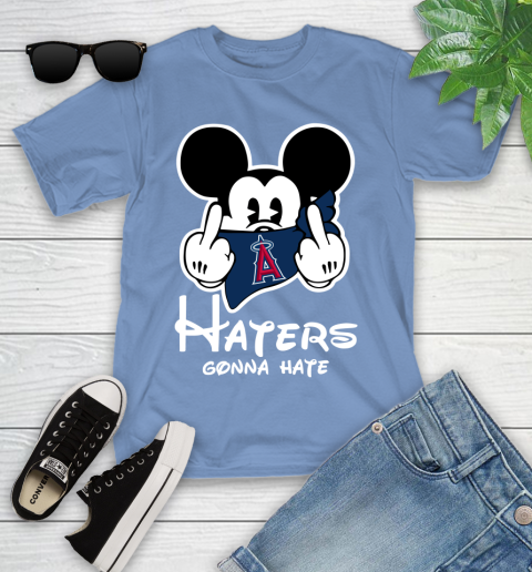 MLB Los Angeles Angels Haters Gonna Hate Mickey Mouse Disney Baseball T Shirt_000 Youth T-Shirt 15