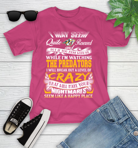 Nashville Predators NHL Hockey Don't Mess With Me While I'm Watching My Team Youth T-Shirt 11