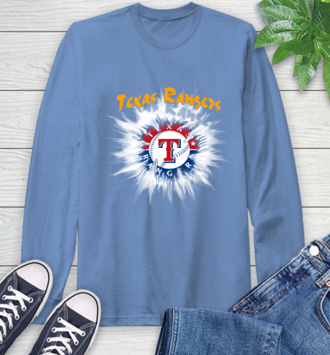 Texas Rangers MLB Baseball Adoring Fan Rip Sports Long Sleeve T-Shirt 12