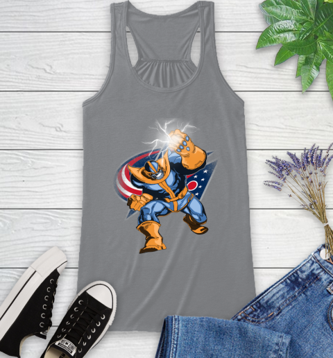 Columbus Blue Jackets NHL Hockey Thanos Avengers Infinity War Marvel Racerback Tank 4