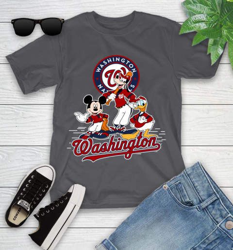 MLB Washington Nationals Mickey Mouse Donald Duck Goofy Baseball T Shirt Youth T-Shirt 6