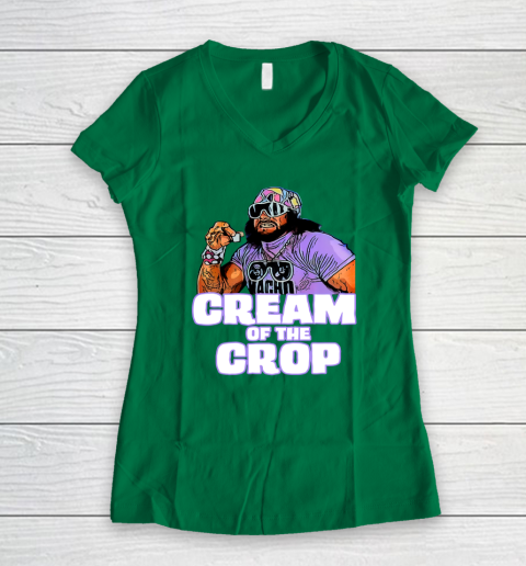 Macho Man Cream Of The Crop Funny Meme WWE Women's V-Neck T-Shirt 3