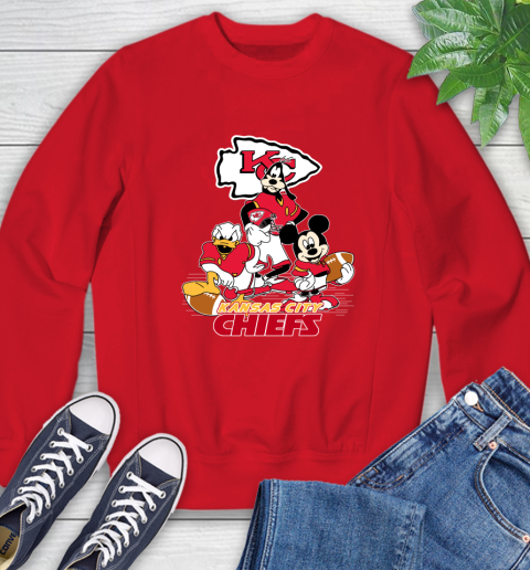 NFL Kansas City Chiefs Mickey Mouse Donald Duck Goofy Football Shirt Sweatshirt 10