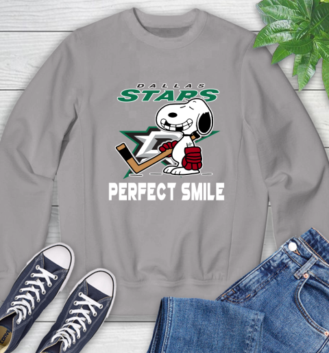 NHL Dallas Stars Snoopy Perfect Smile The Peanuts Movie Hockey T Shirt Sweatshirt 5